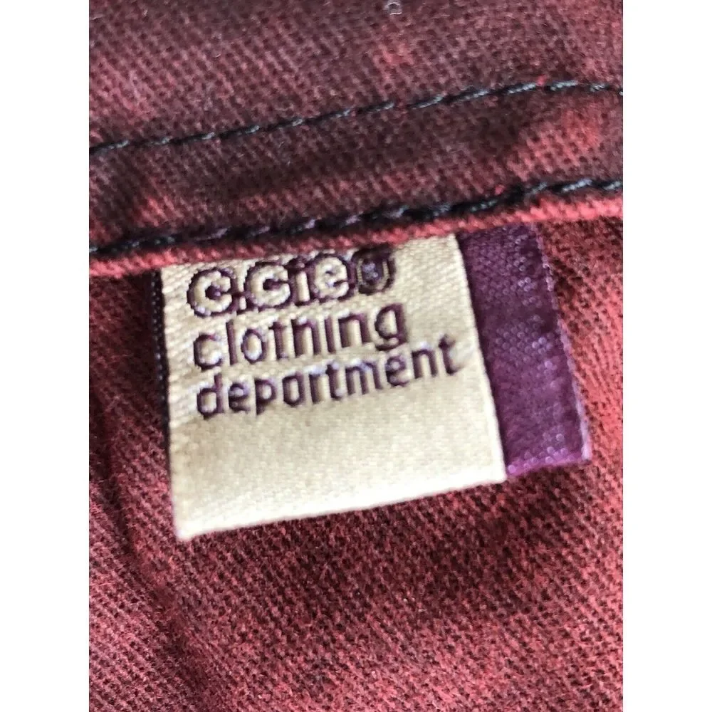 Cargo Pants Boys   Burgundy  4 Pockets Elastic Wa  Cotton  Size 10 New with Tags